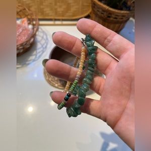 S/2 stone and gem bracelets